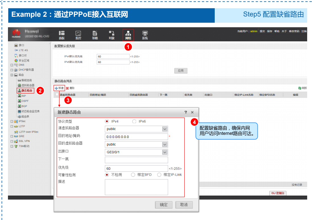 华为防火墙通过PPPOE拨号接入互联网PNETLab模拟器-pnet模拟器-仿真模拟器-pnet-pnetlabPNETLAB模拟器